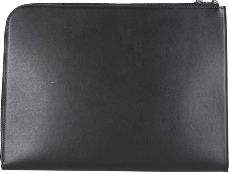 Genti de mana Alexander McQueen Pouch With Logo BLACK Barbati (BM 8465457) 3