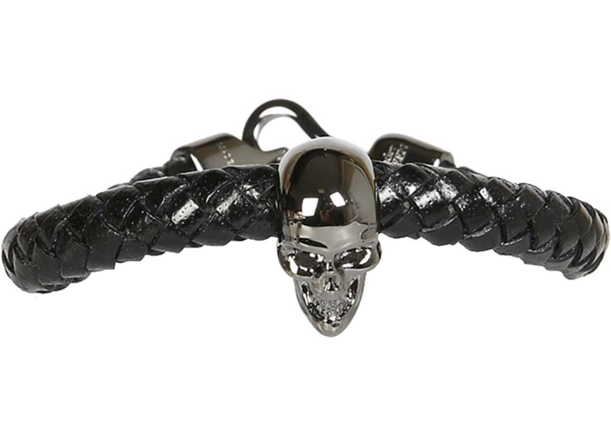 Alexander McQueen Skull Bracelet 554602_J16KB1000 BLACK