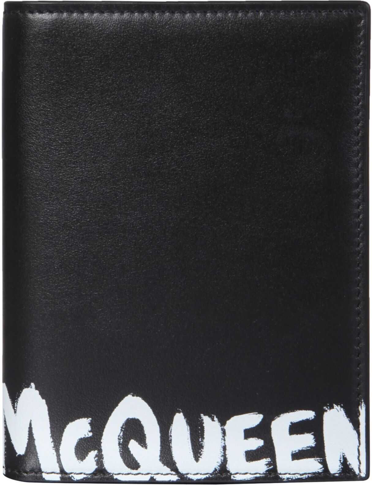 Alexander McQueen Leather Passport Holder 601692_1NT6B1070 BLACK