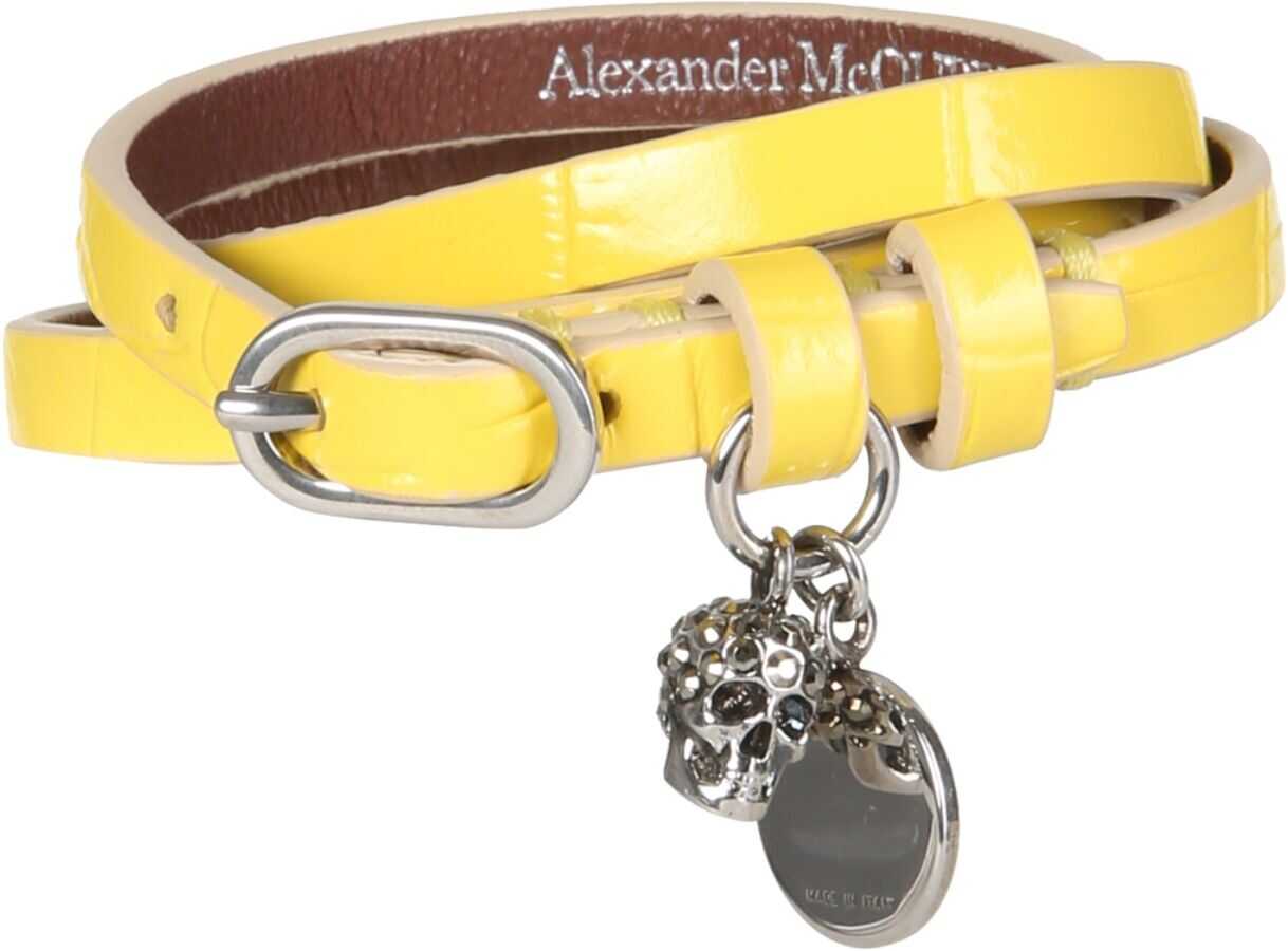 Alexander McQueen Double Turn Bracelet YELLOW
