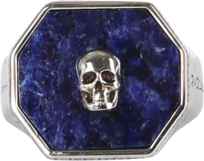 Alexander McQueen Ring With Skull Seal 663708_1AACM1484 SILVER