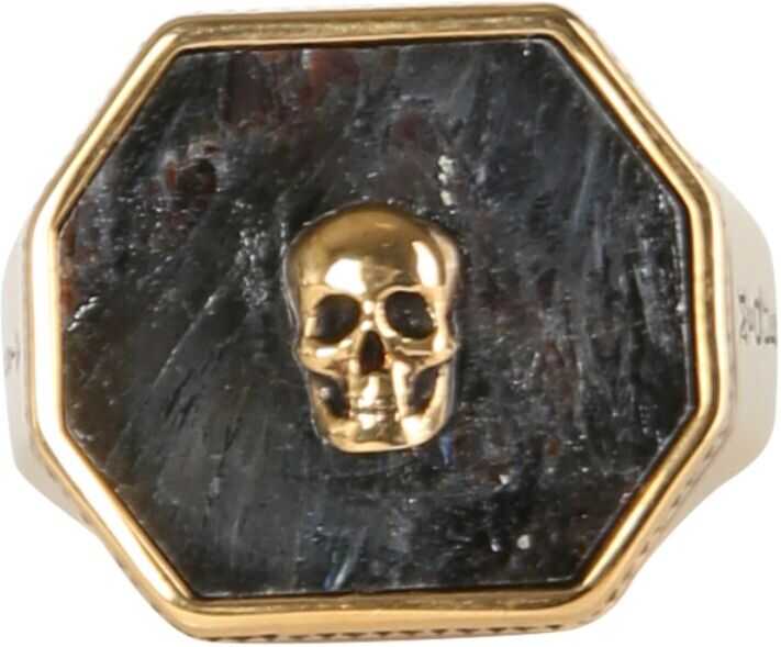 Alexander McQueen Ring With Skull Seal 663708_1AACL2082 GOLD