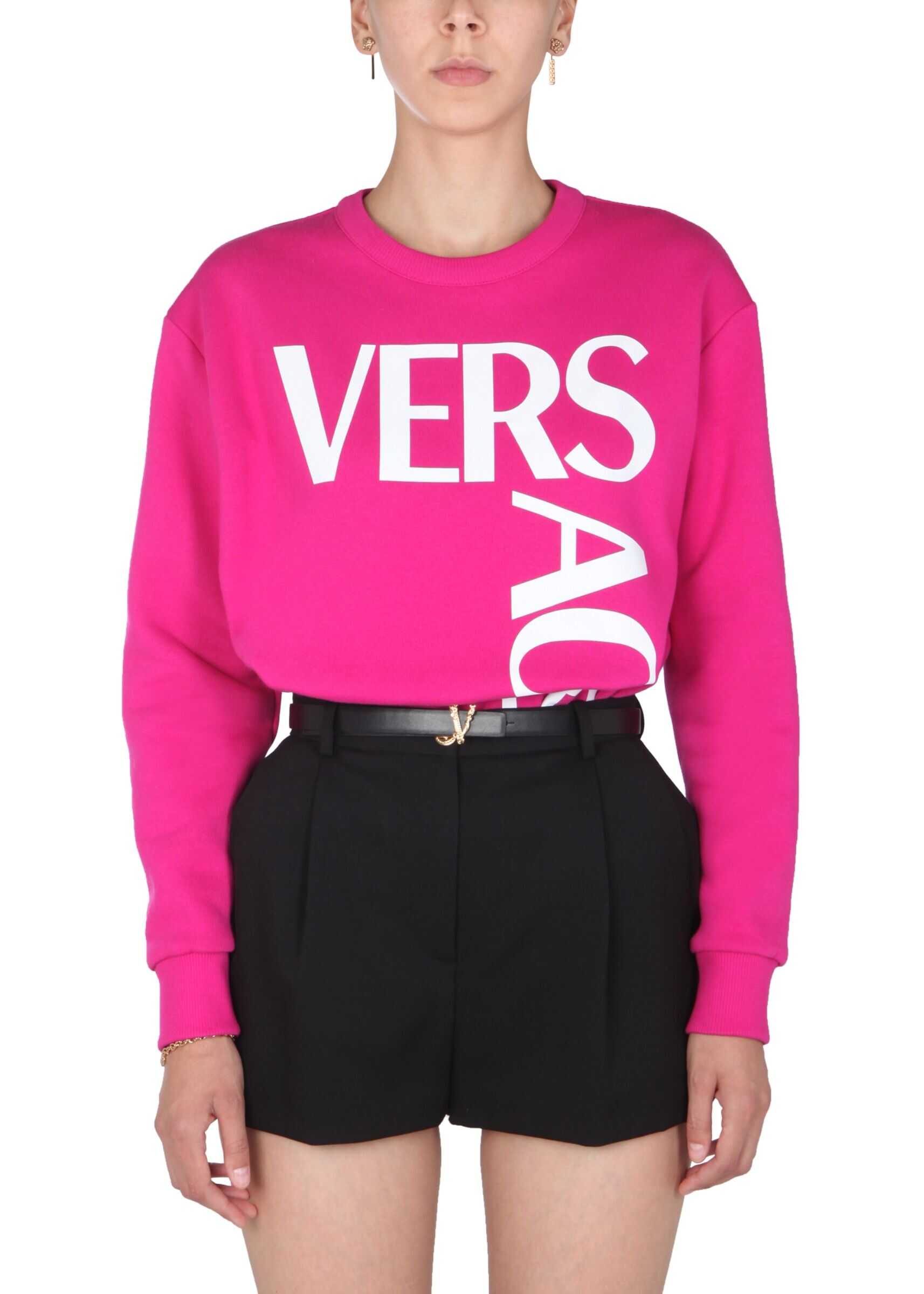 Versace Crew Neck Sweatshirt 1001573_1A011742P360 FUCHSIA