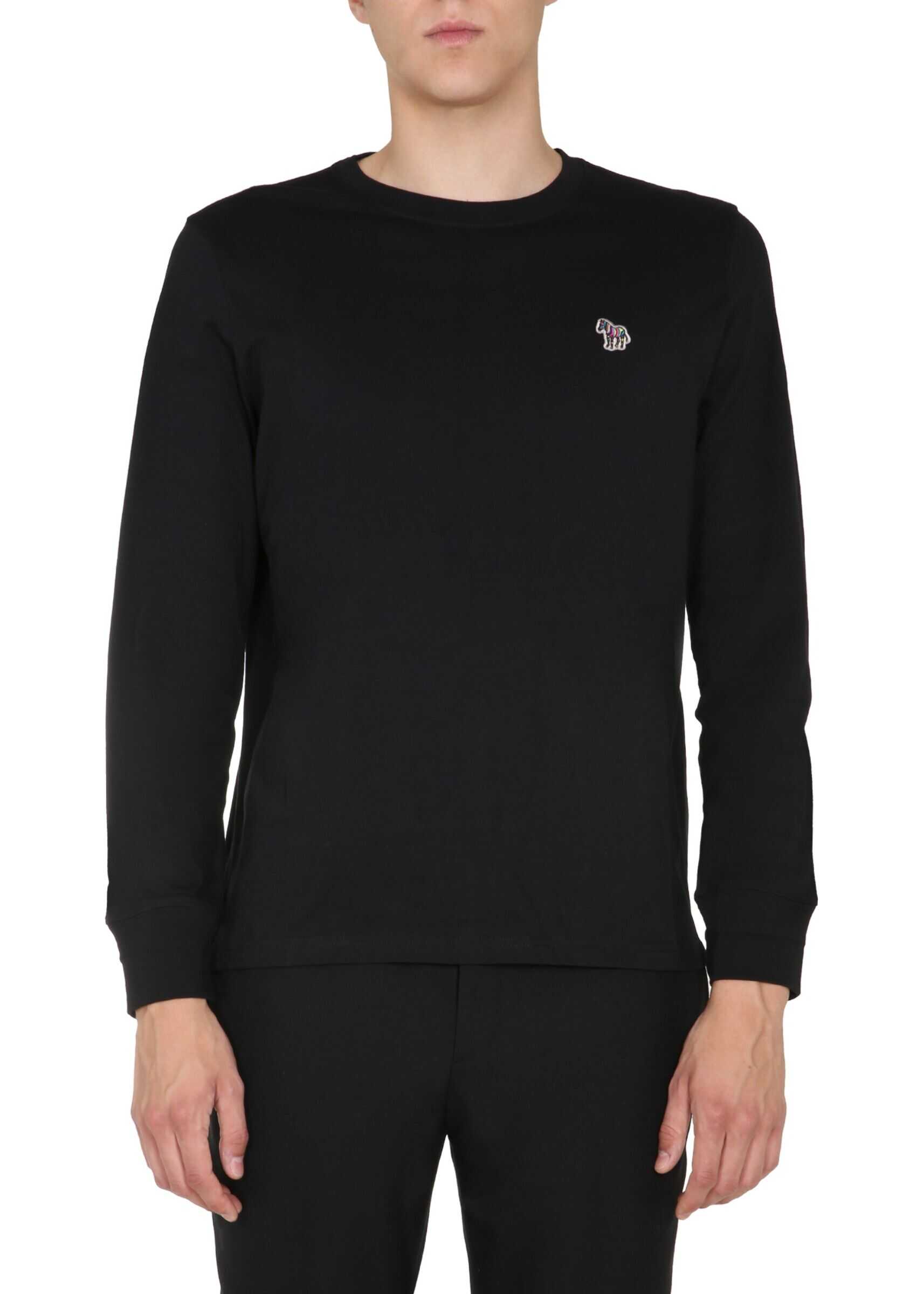 PS by Paul Smith Crew Neck T-Shirt M2R/828R/AZEBRA_79 BLACK