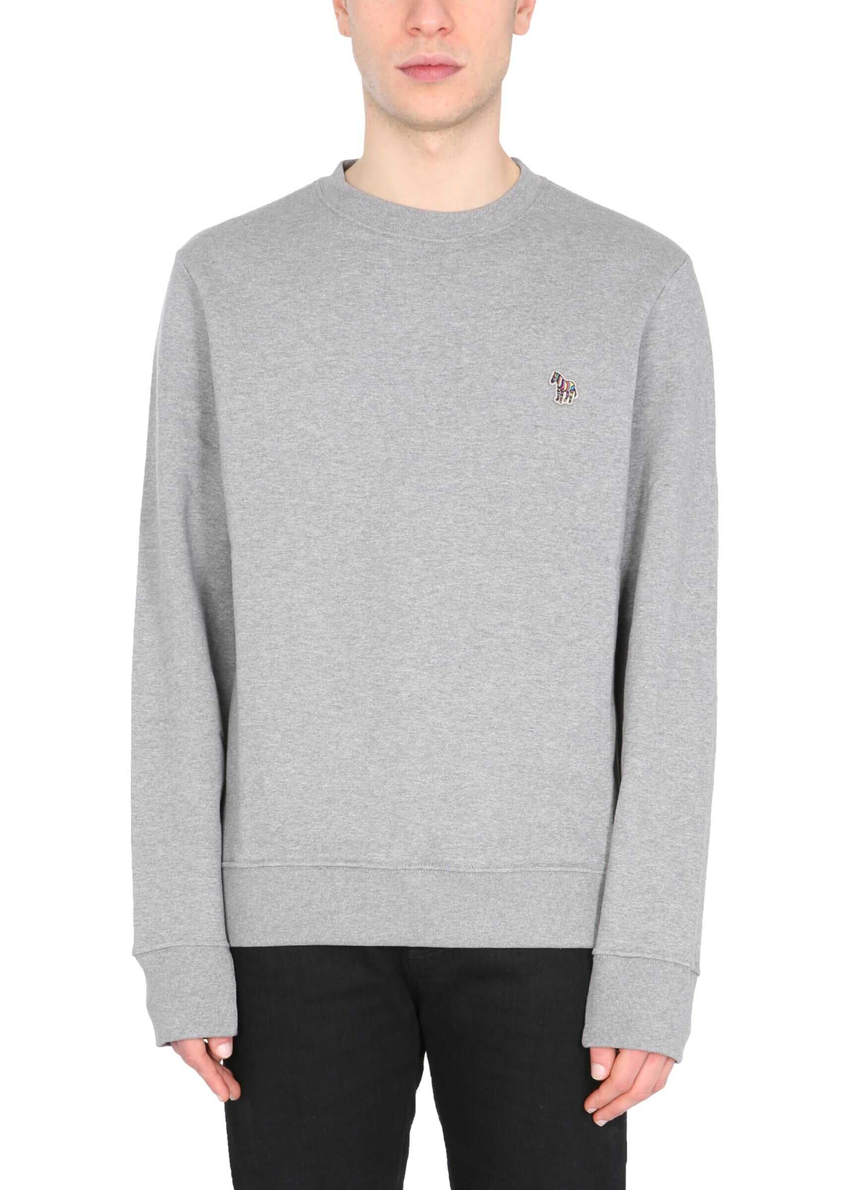 PS by Paul Smith Sweatshirt With Zebra Patch M2R/027R/FZEBRA_72 GREY