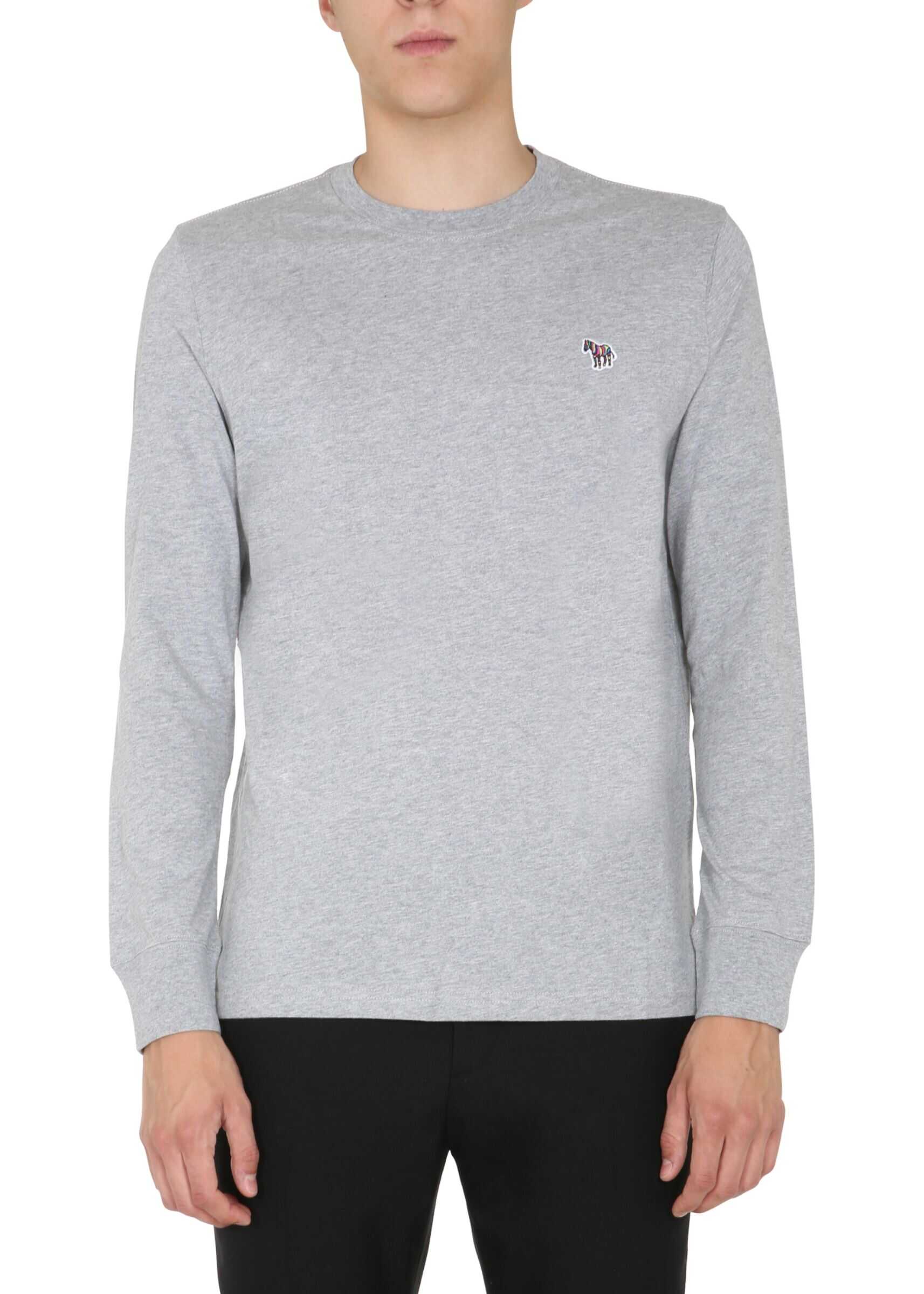 PS by Paul Smith Long Sleeve T-Shirt M2R/828R/AZEBRA_72 GREY