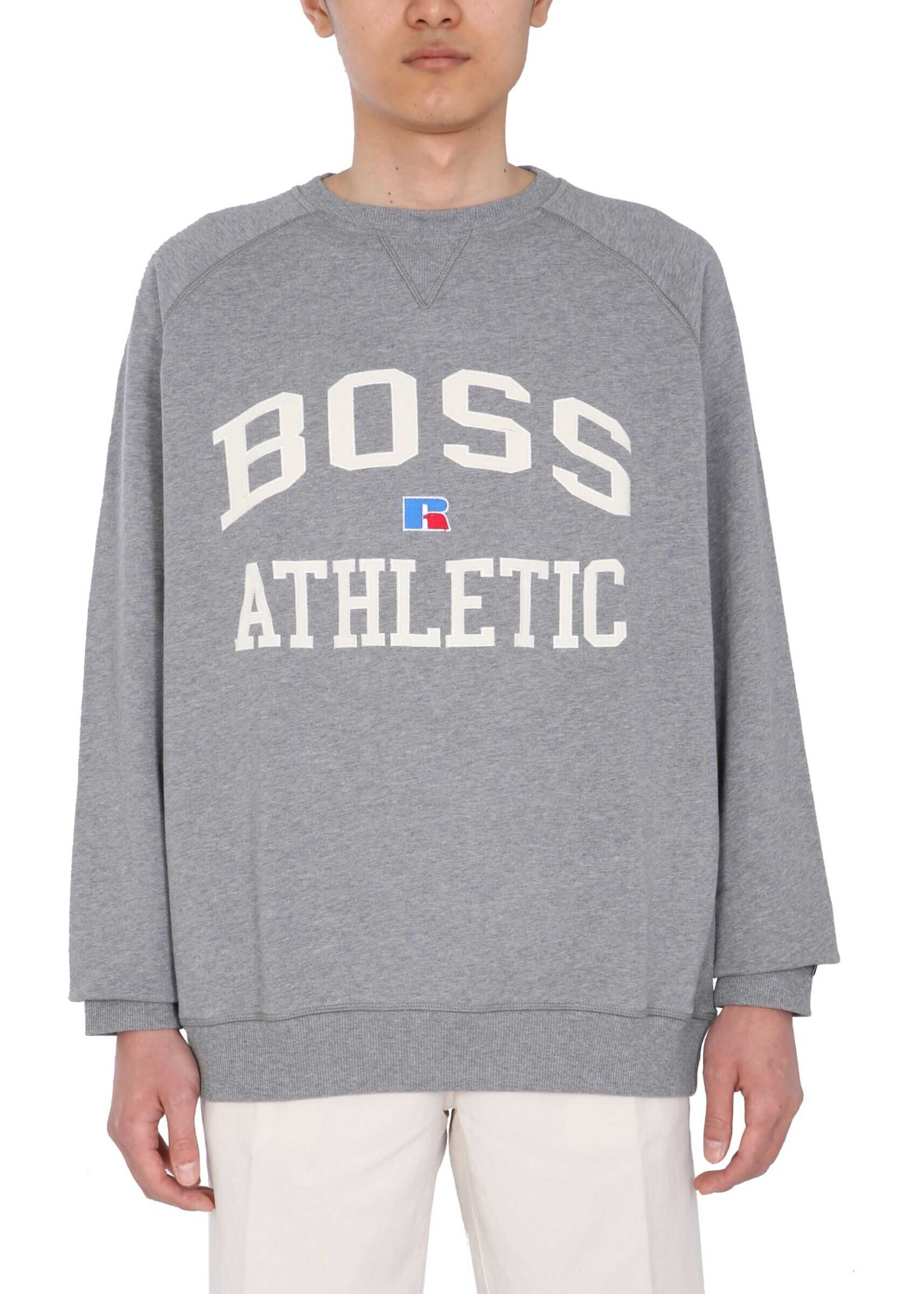 BOSS Boss X Russell Athletic Logo Sweatshirt 50455995_10236543034 GREY