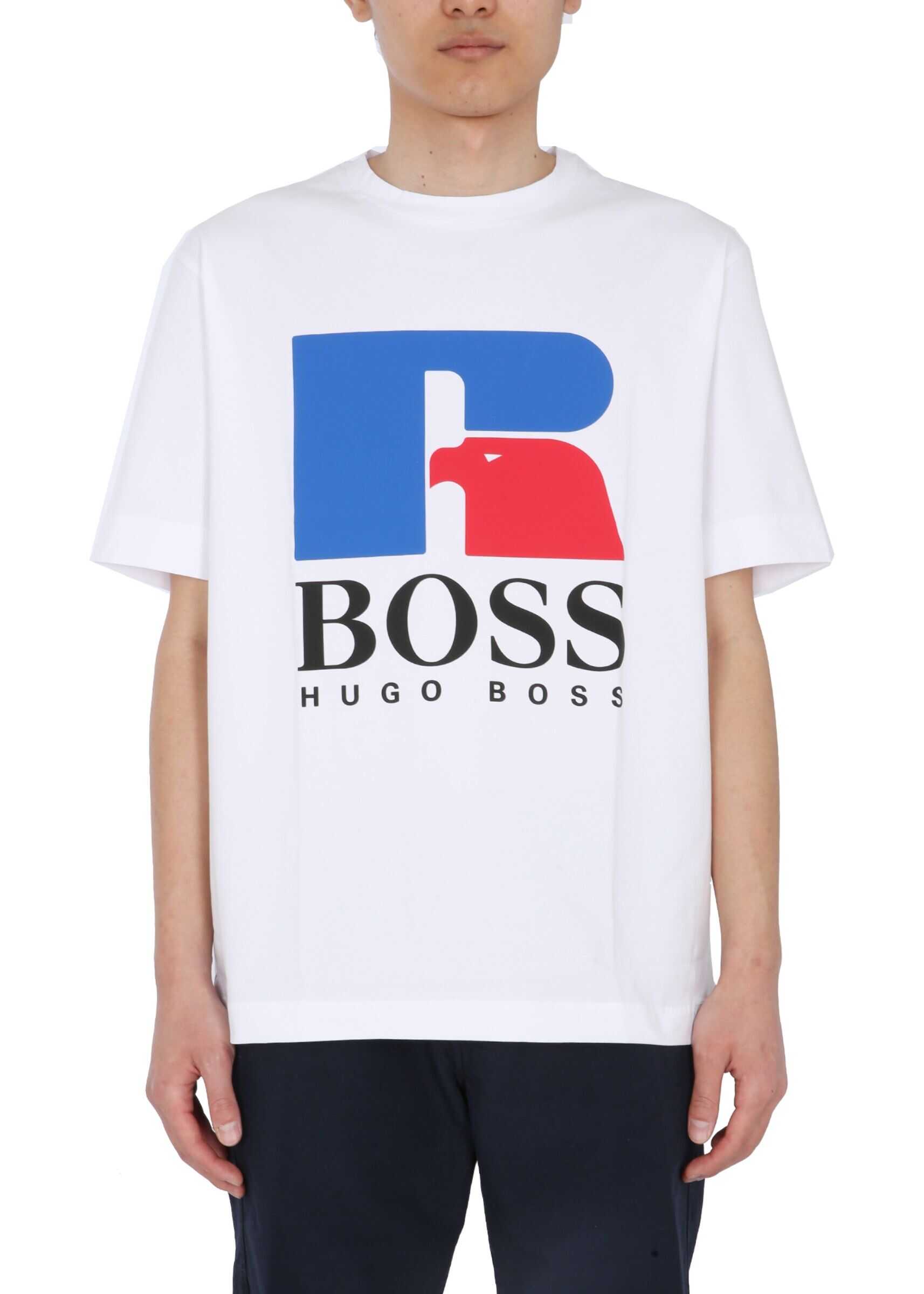BOSS Boss X Russell Athletic Logo T-Shirt 50457636_10236856100 WHITE