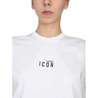 Tricouri DSQUARED2 Dama - Tricouri DSQUARED2 Crew Neck T-Shirt WHITE Femei (BM 8467458) - B-mall.ro
