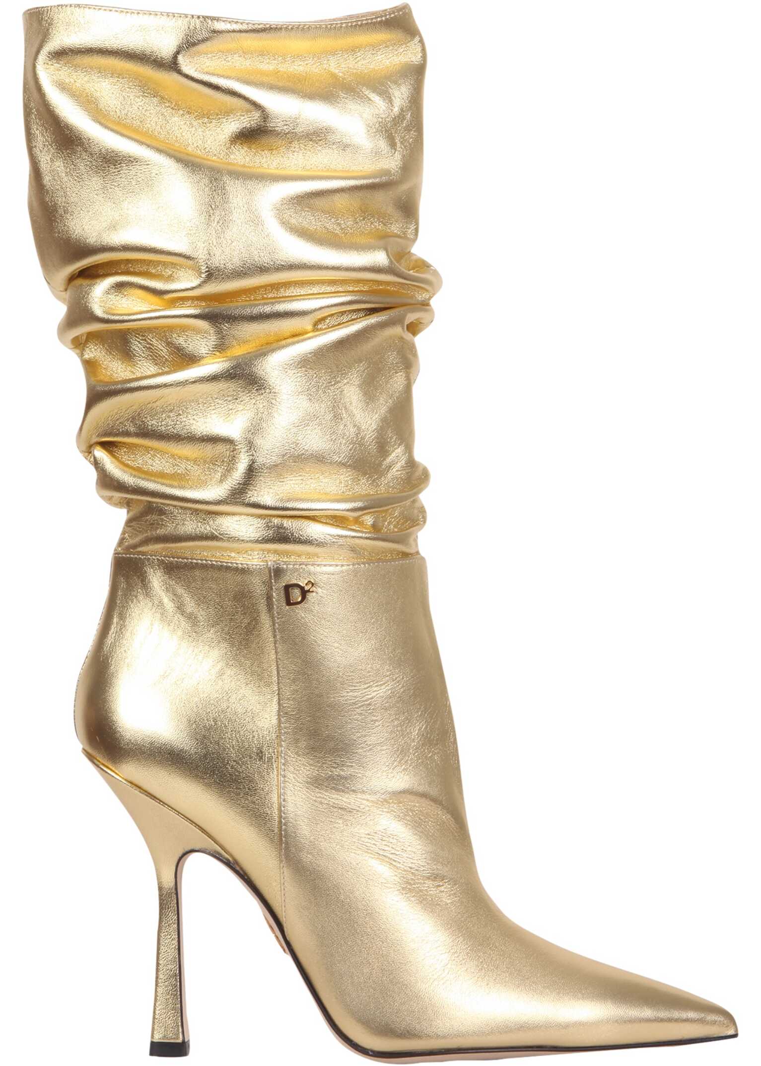 Poze DSQUARED2 Boots With Heel GOLD