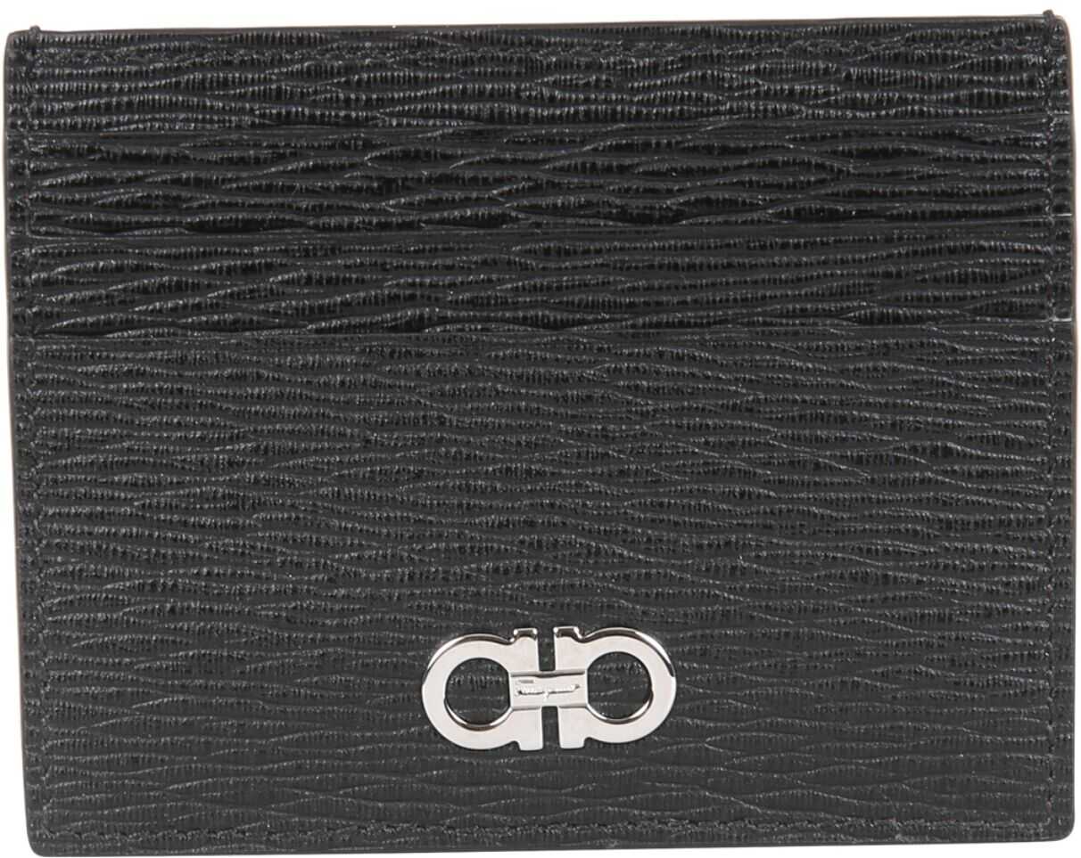 Salvatore Ferragamo Gancini Card Holder 698914_66A302NERO BLACK