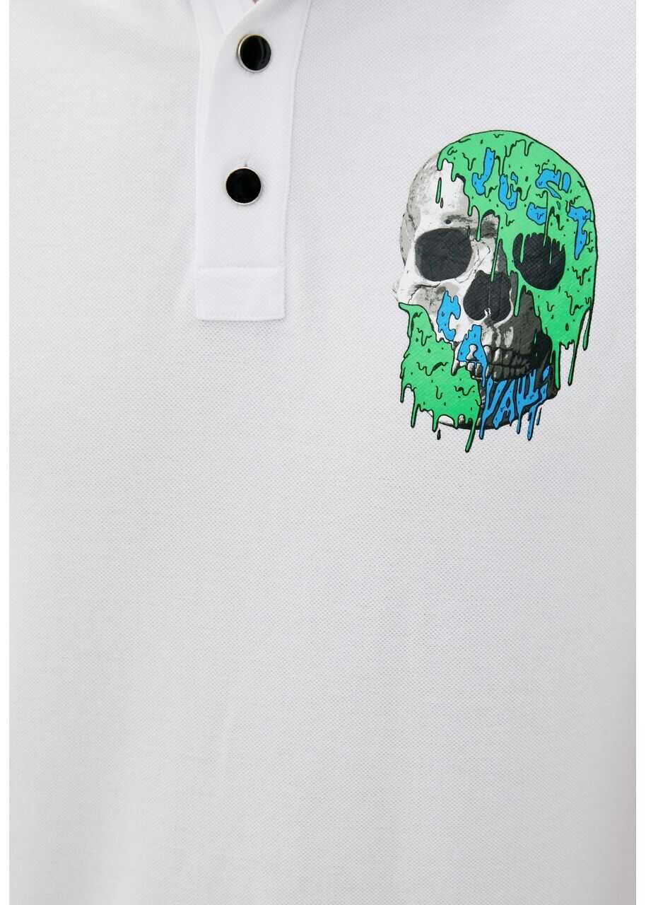Tricouri Polo Just Cavalli Polo T-Shirt S03GL0028 White Barbati (BM 8471832) 3