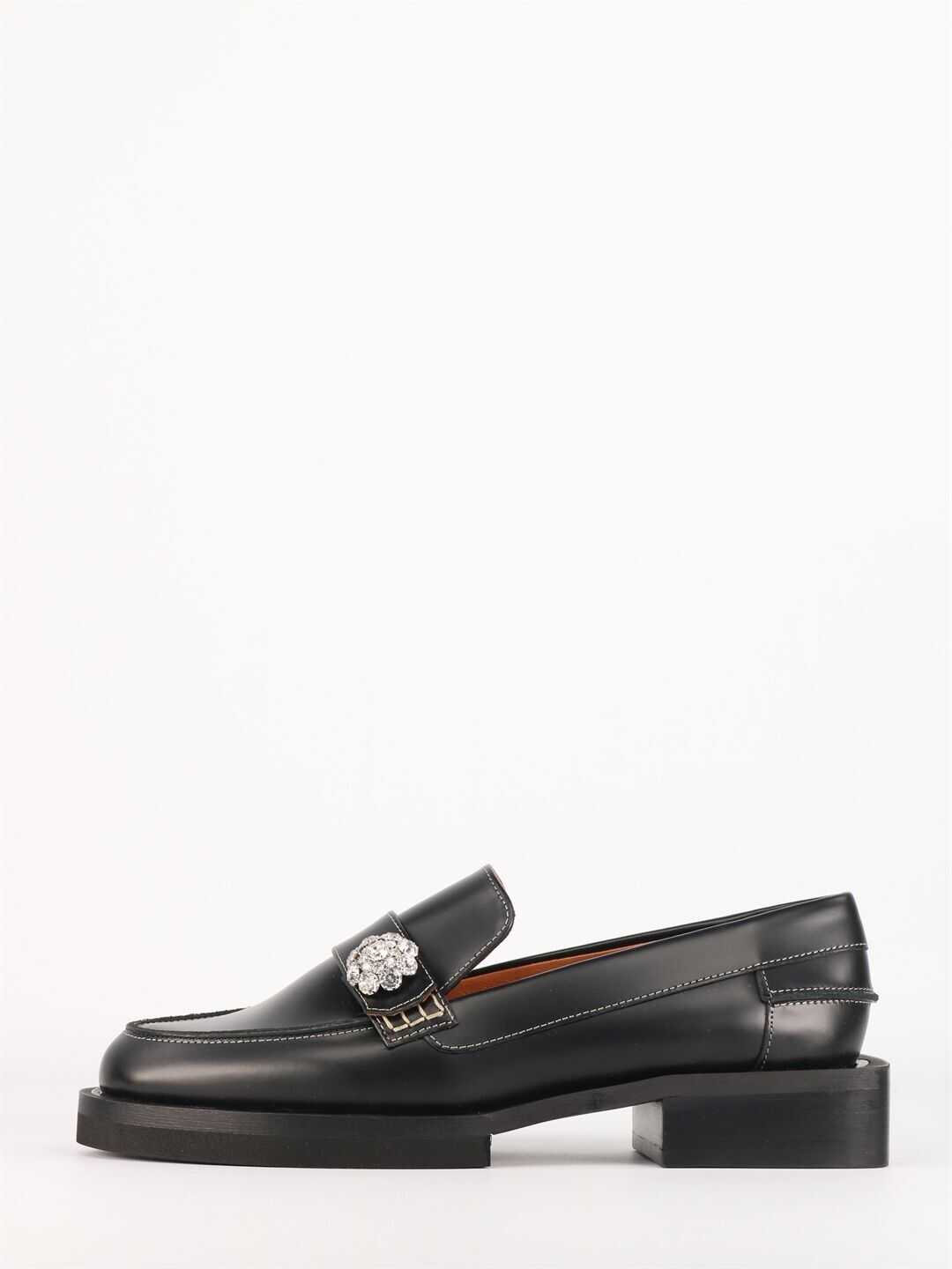 Ganni Jewel Moccasin S1174 Black