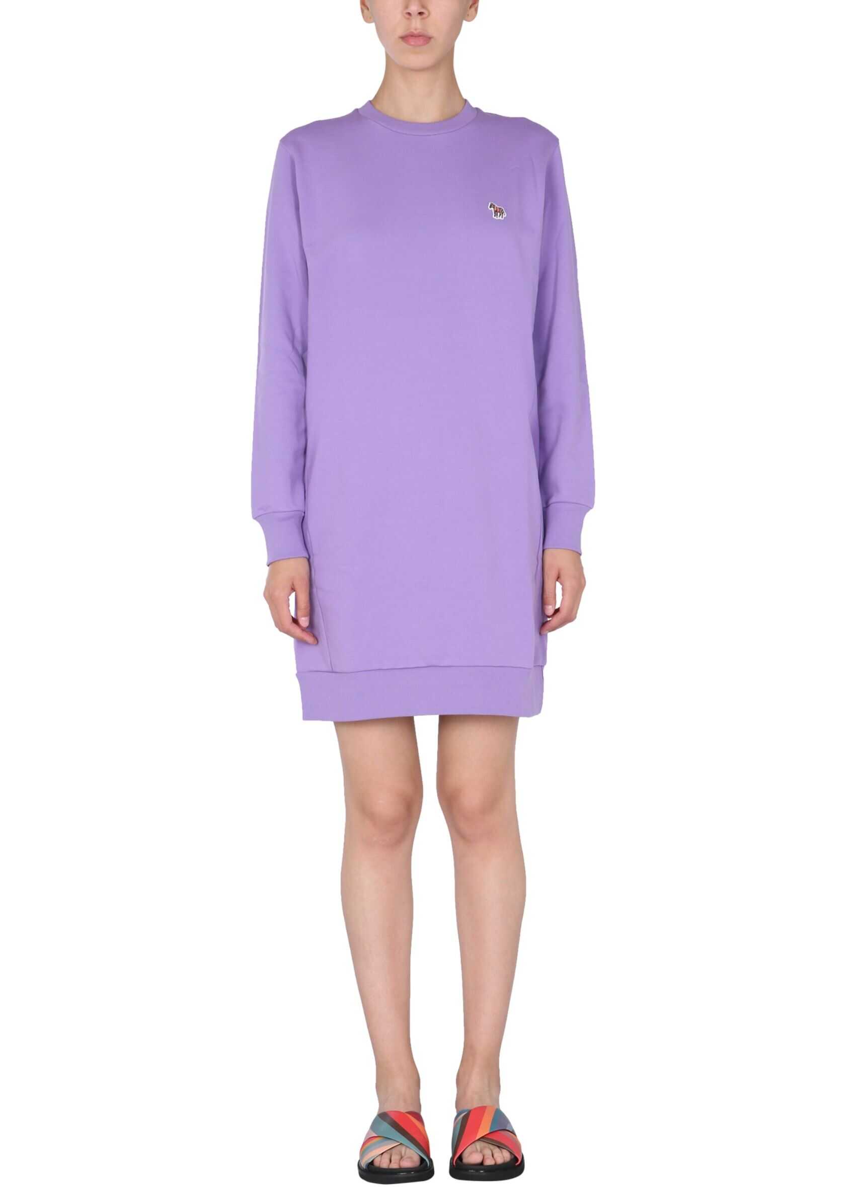 PS by Paul Smith Zebra Cotton Dress W2R/180V/E20616_50 LILAC