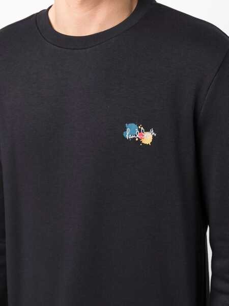 Bluze Paul Smith Splatter Print Sweatshirt BLUE Barbati (BM 8472249) 5