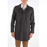 Paltoane Shephard's Check Hidden Closure Balmacaan Coat Barbati