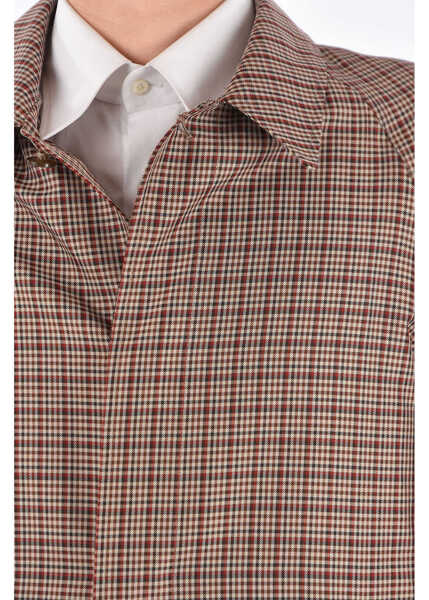 Paltoane CORNELIANI Shephards Check Hidden Closure Balmacaan Coat Multicolor Barbati (BM 8472645) 3