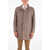 CORNELIANI Shephard's Check Hidden Closure Balmacaan Coat Multicolor