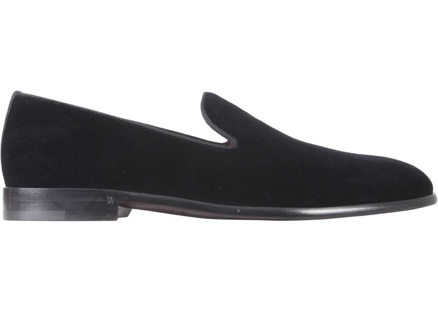 Dolce & Gabbana Velvet Slippers BLACK image