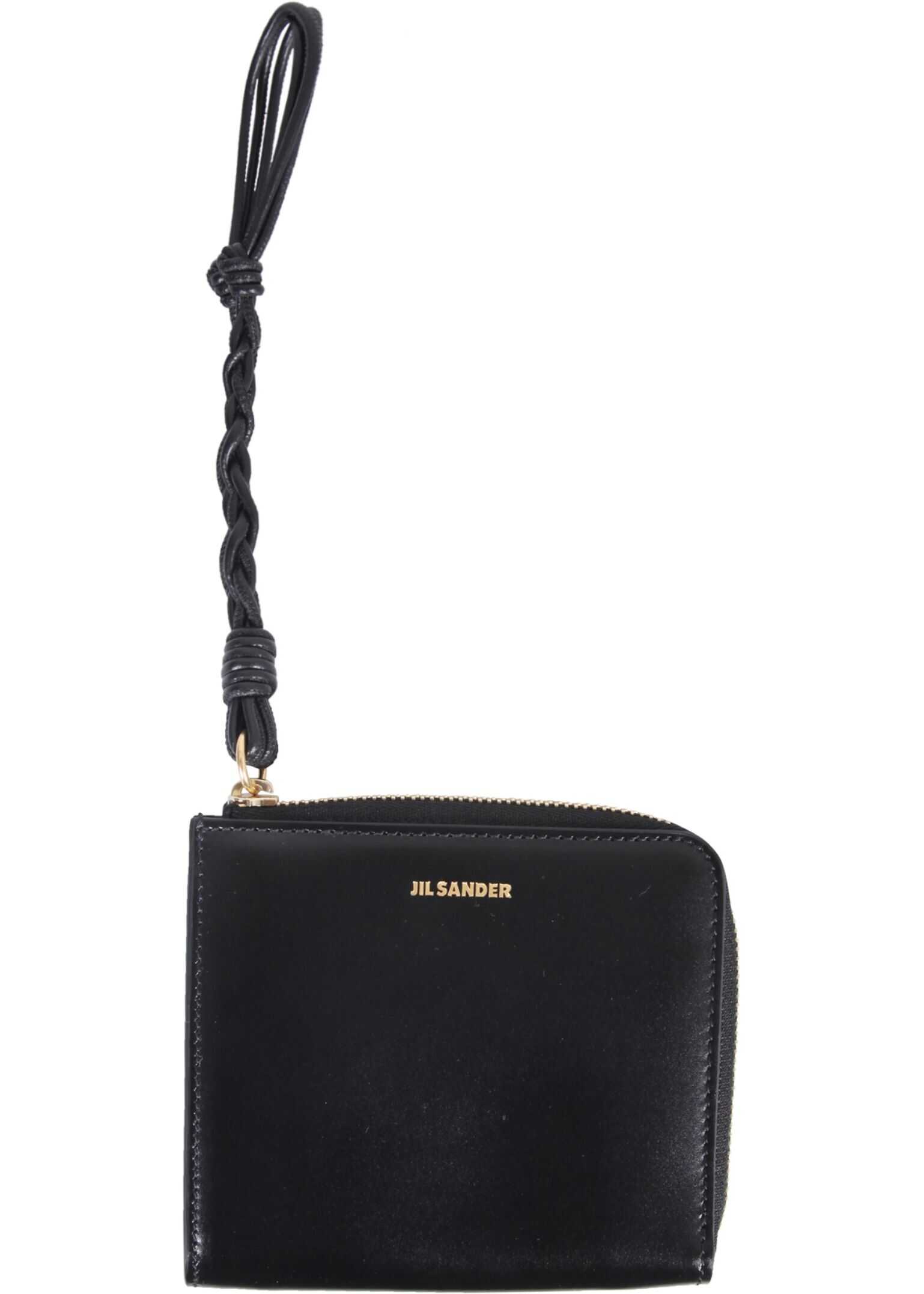 Jil Sander Card Holder With Strap JSPT840052_WTS69158N001 BLACK