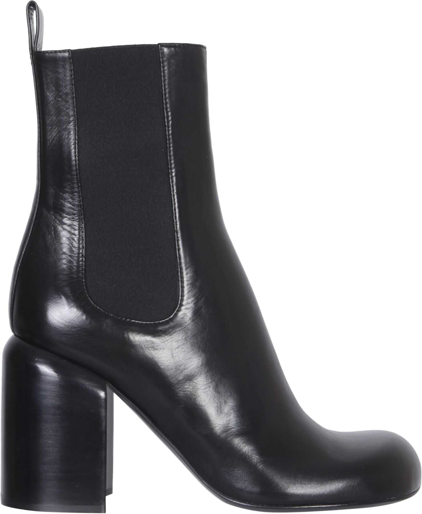 Jil Sander Leather Boots JS37043A_14001001 BLACK