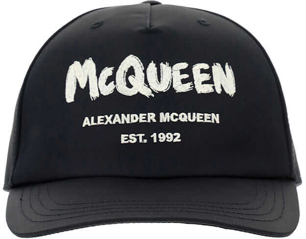 Alexander McQueen Baseball Hat 6632734404Q BLACK/IVORY