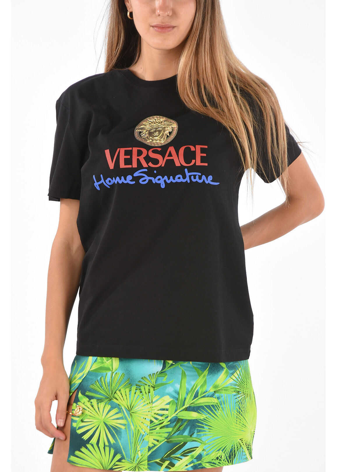 Versace Printed Taylor Fit T-Shirt Black