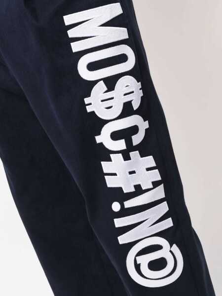 Pantaloni casual Moschino Symbols Logo Trousers BLUE Barbati (BM 8480397) 5