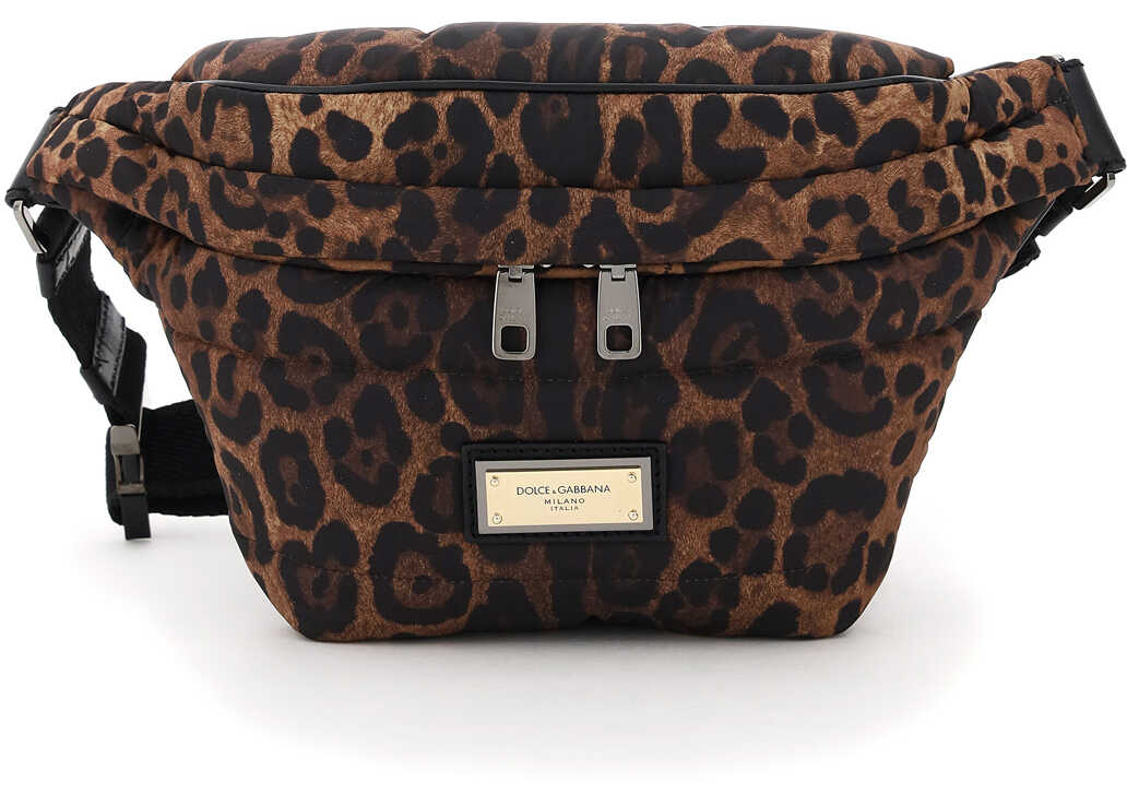 Dolce & Gabbana Leopard-Print Nylon Beltbag BM2009 AO824 LEO FDO NATURALE