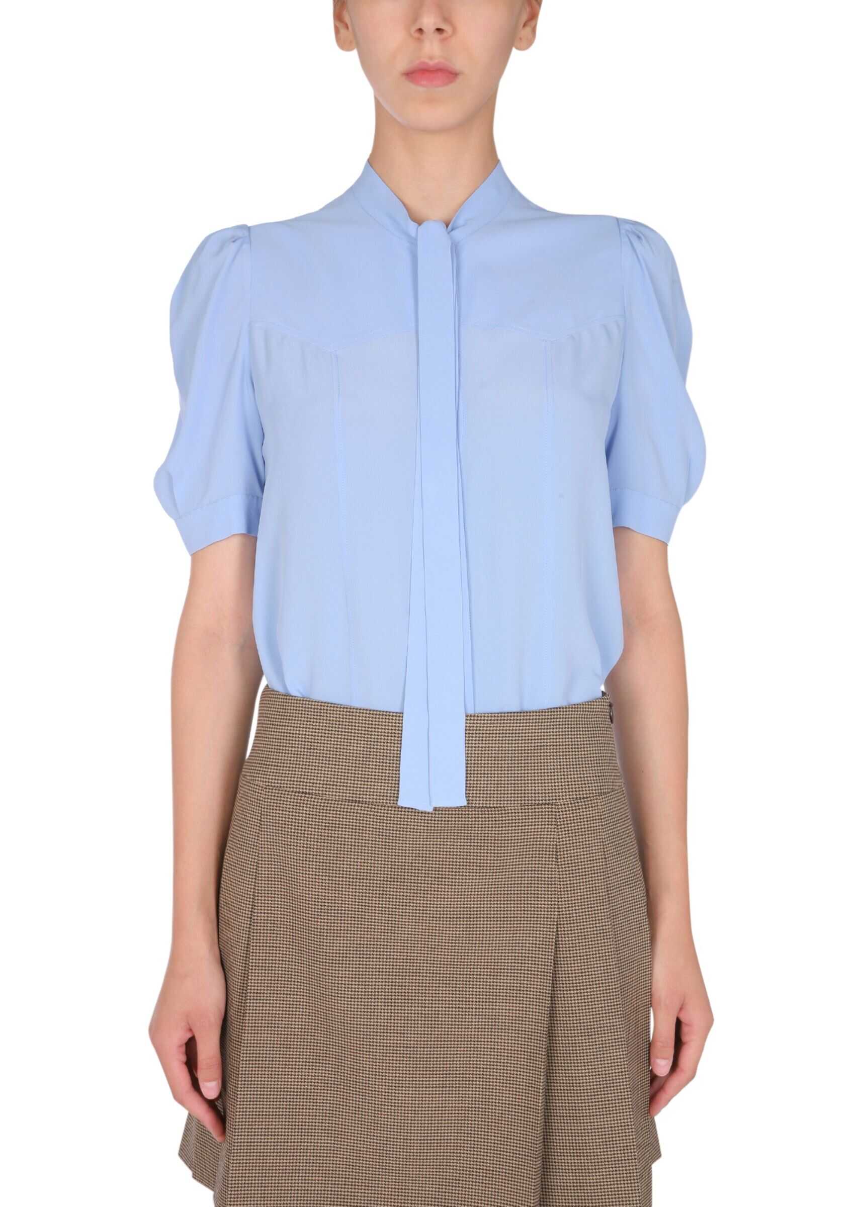LOVE Moschino Shirt With Bow 02126137_0303 AZURE