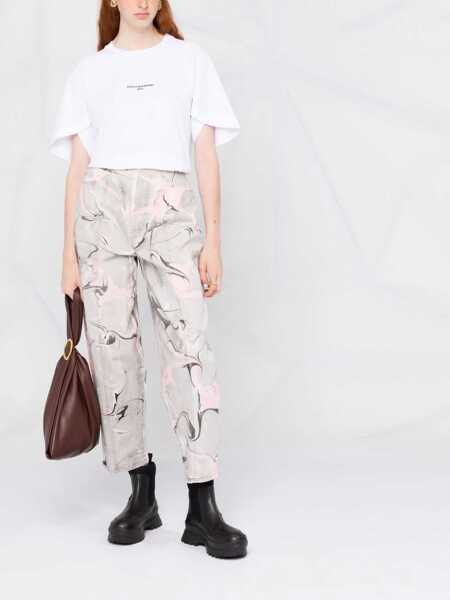 Tricouri Stella McCartney T-Shirt With Logo WHITE Femei (BM 8486775) 2