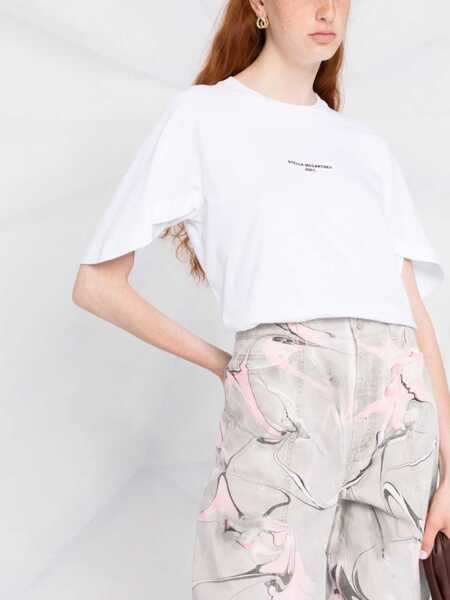 Tricouri Stella McCartney T-Shirt With Logo WHITE Femei (BM 8486775) 3