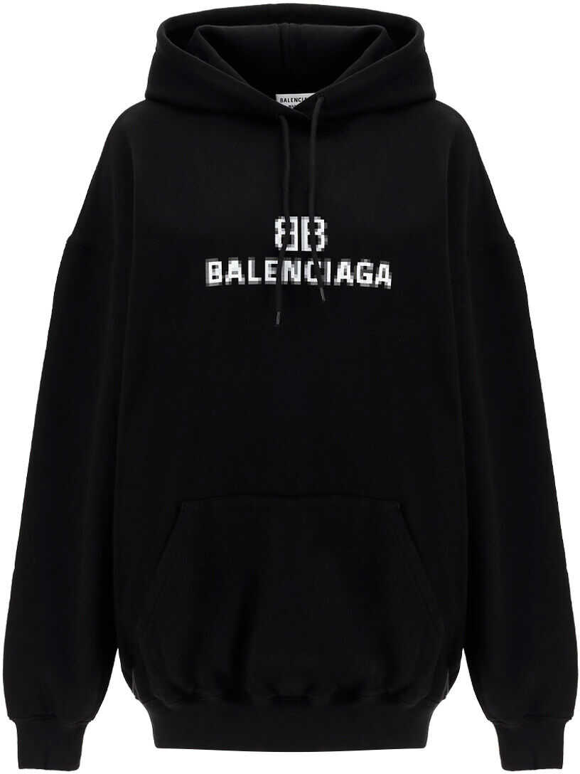 Balenciaga Hoodie 578135TKVI8 BLACK/WHITE