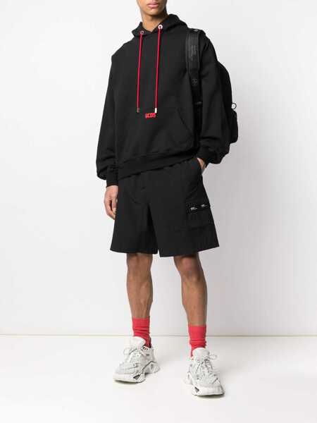 Hanorace GCDS Sweatshirt With Rubber Logo BLACK Barbati (BM 8488821) 2