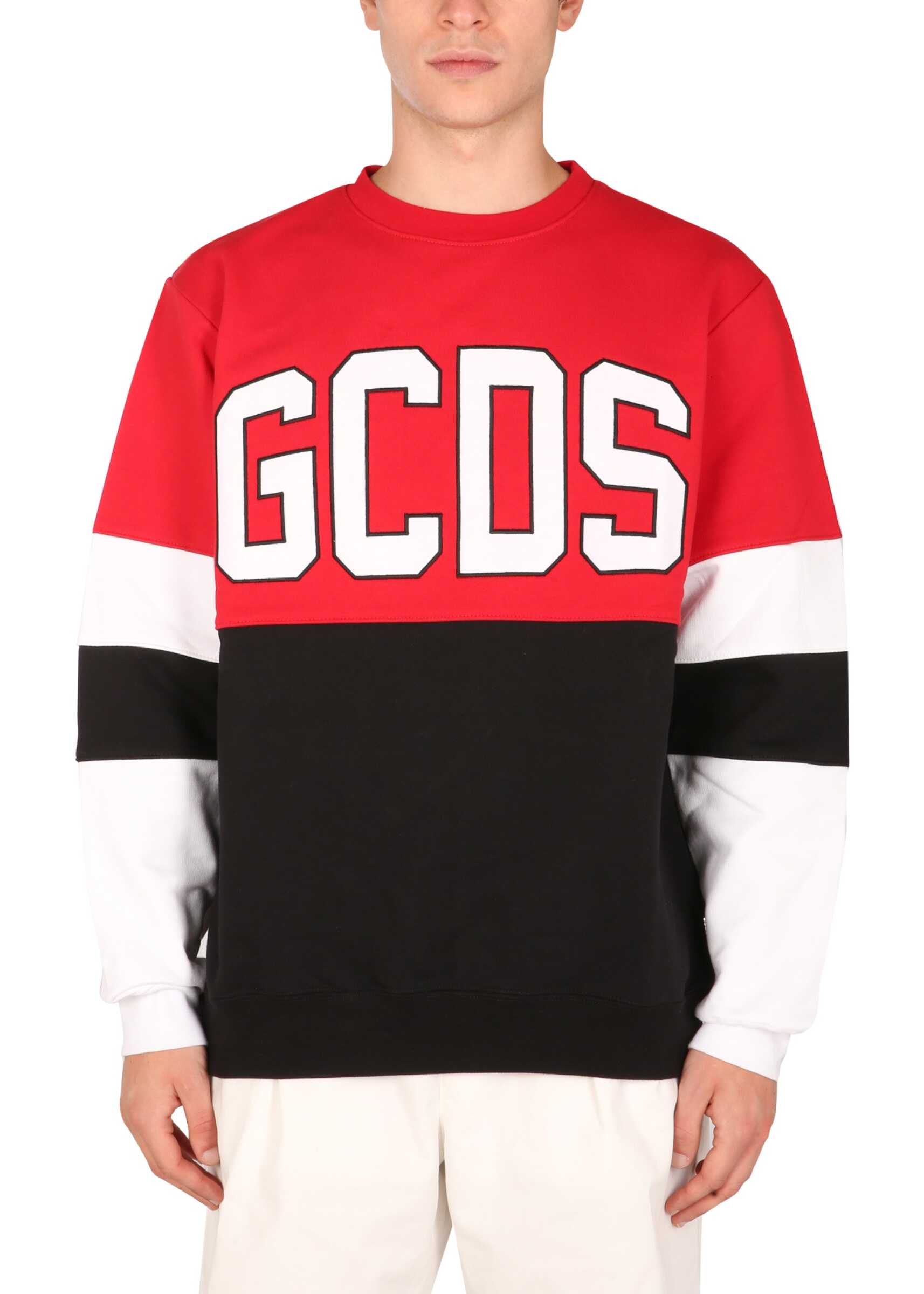 GCDS Hockey Sweatshirt With Ultralogue RED