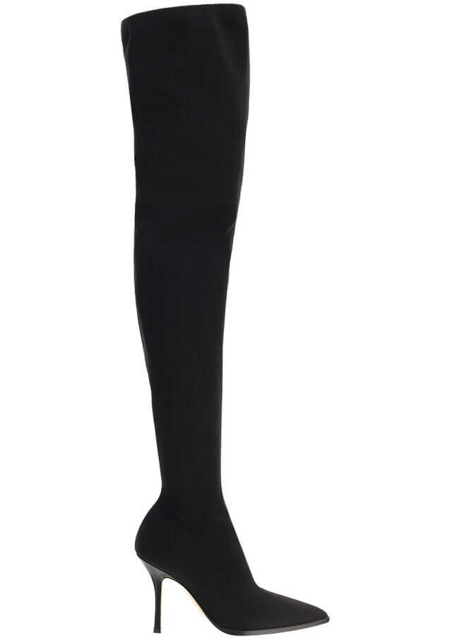 Paris Texas Mama Over The Knee Boots PX606XTSST BLACK