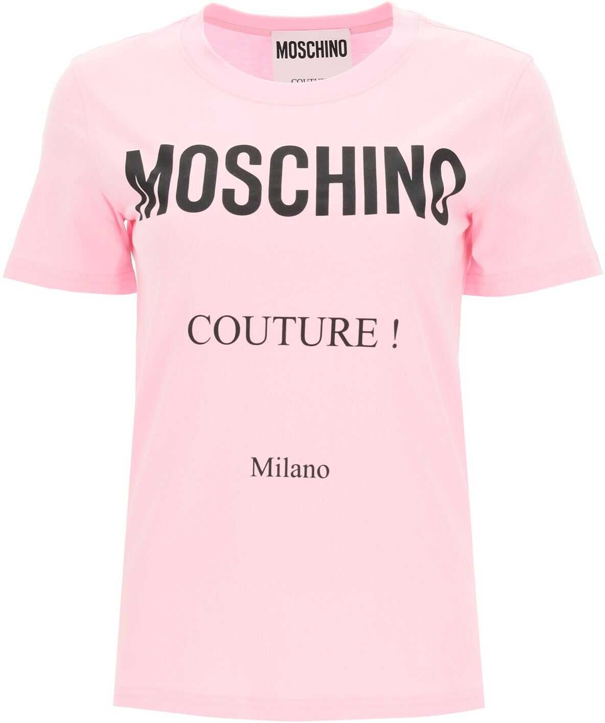 Moschino \' Couture\' Print T-Shirt J0711 5540 FANTASIA ROSA