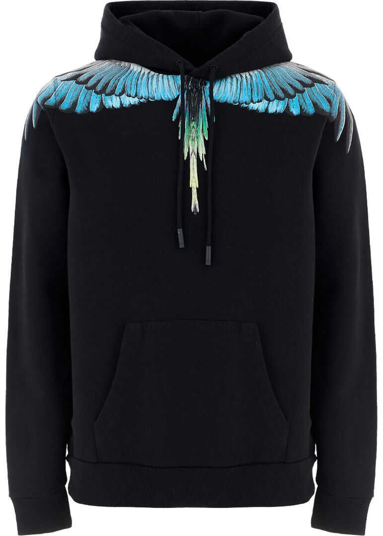 Marcelo Burlon Hoodie CMBB007F21FLE001 BLACK LIGHT BLUE