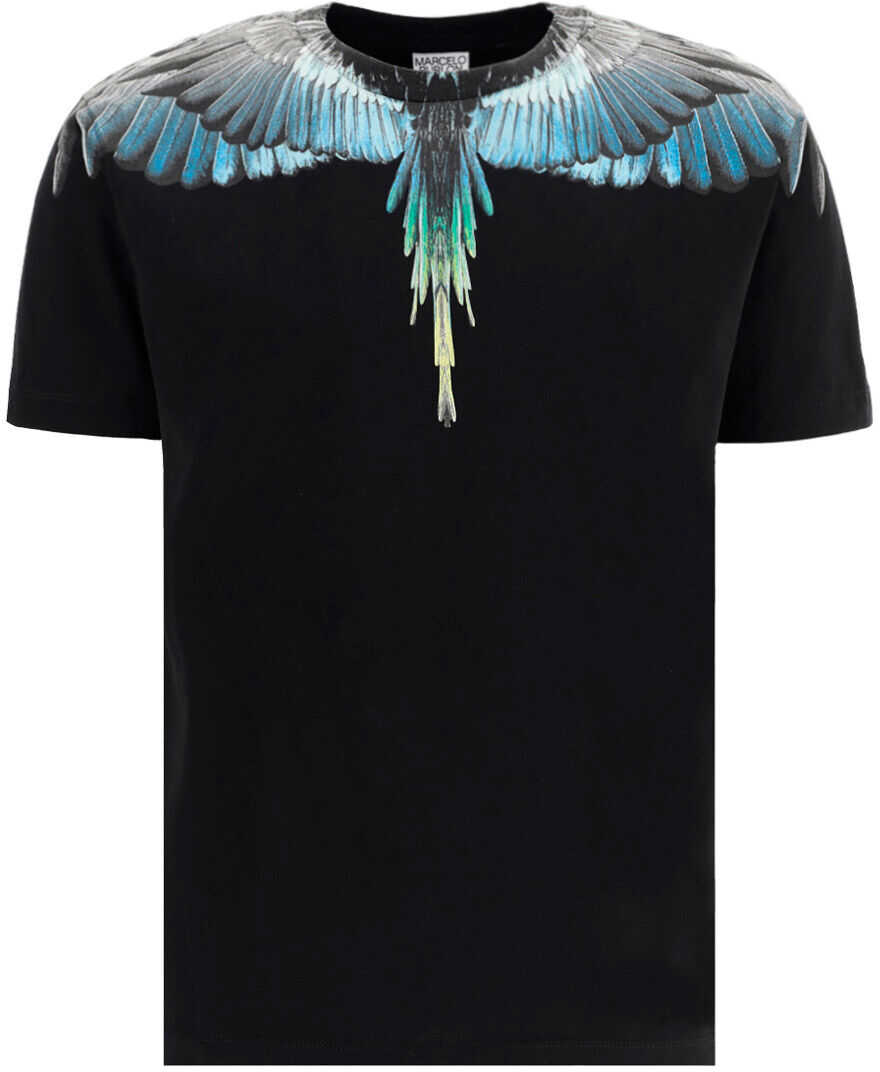 Marcelo Burlon T-Shirt CMAA018F21JER001 BLACK LIGHT BLUE