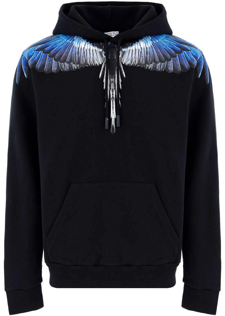 Marcelo Burlon Hoodie CMBB007F21FLE001 BLACK BLUE