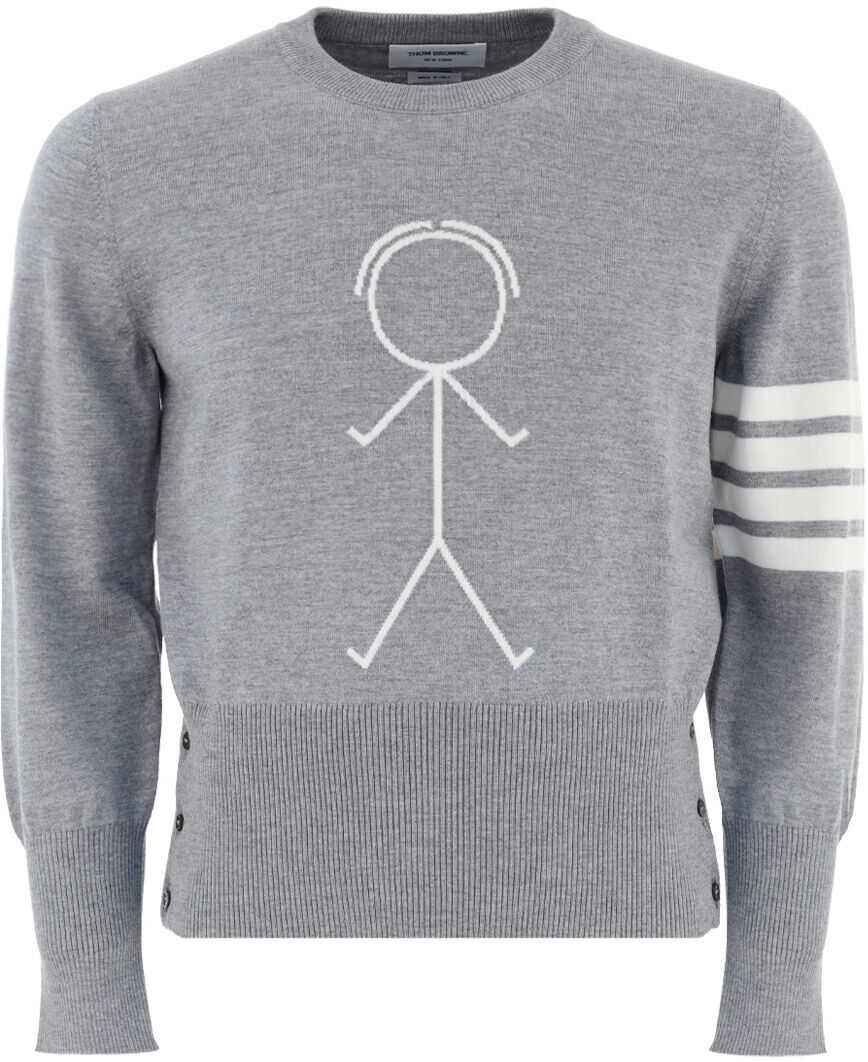 Thom Browne Sweater MKA380AY1002 LIGHT GREY