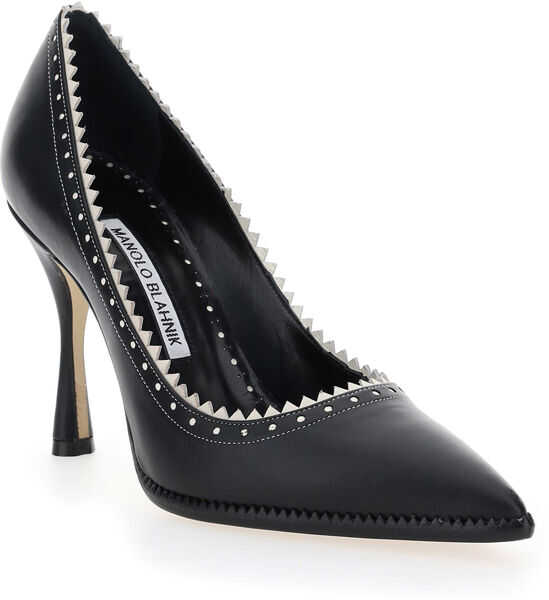 Pantofi cu toc Manolo Blahnik Pillona Pumps BLCK/DCRM Femei (BM 8492743) 2