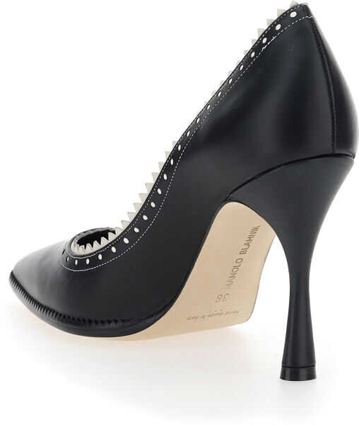 Pantofi cu toc Manolo Blahnik Pillona Pumps BLCK/DCRM Femei (BM 8492743) 3