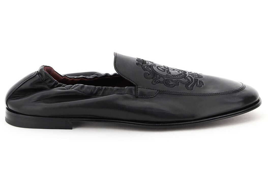 Dolce & Gabbana Ariosto Loafers With Coat Of Arms Embroidery* NERO NERO
