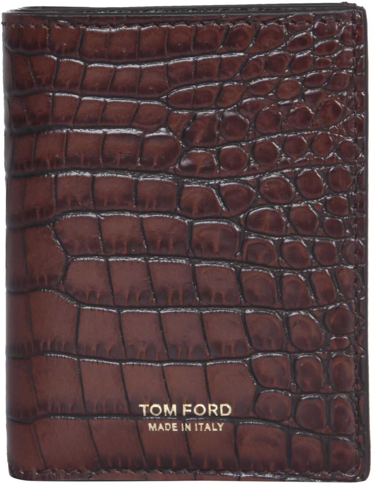 Tom Ford Wallet With Logo Y0279T_LCL168U7086 BROWN