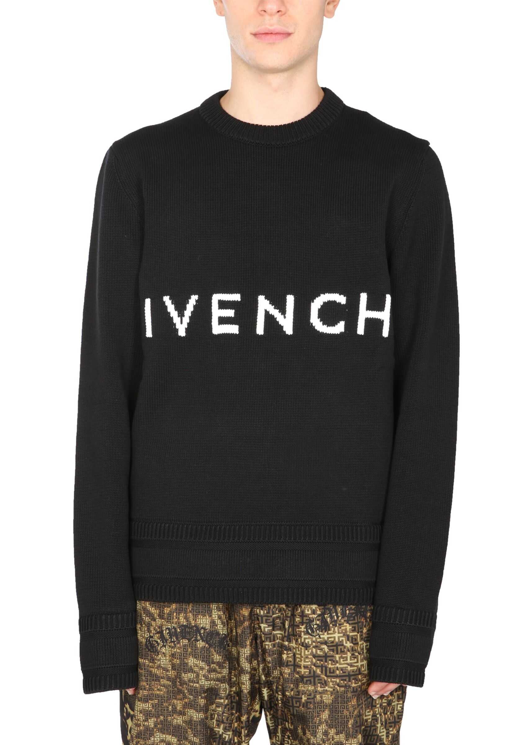 Givenchy Sweater With 4G Logo Inlay BM90G9401M_001 BLACK