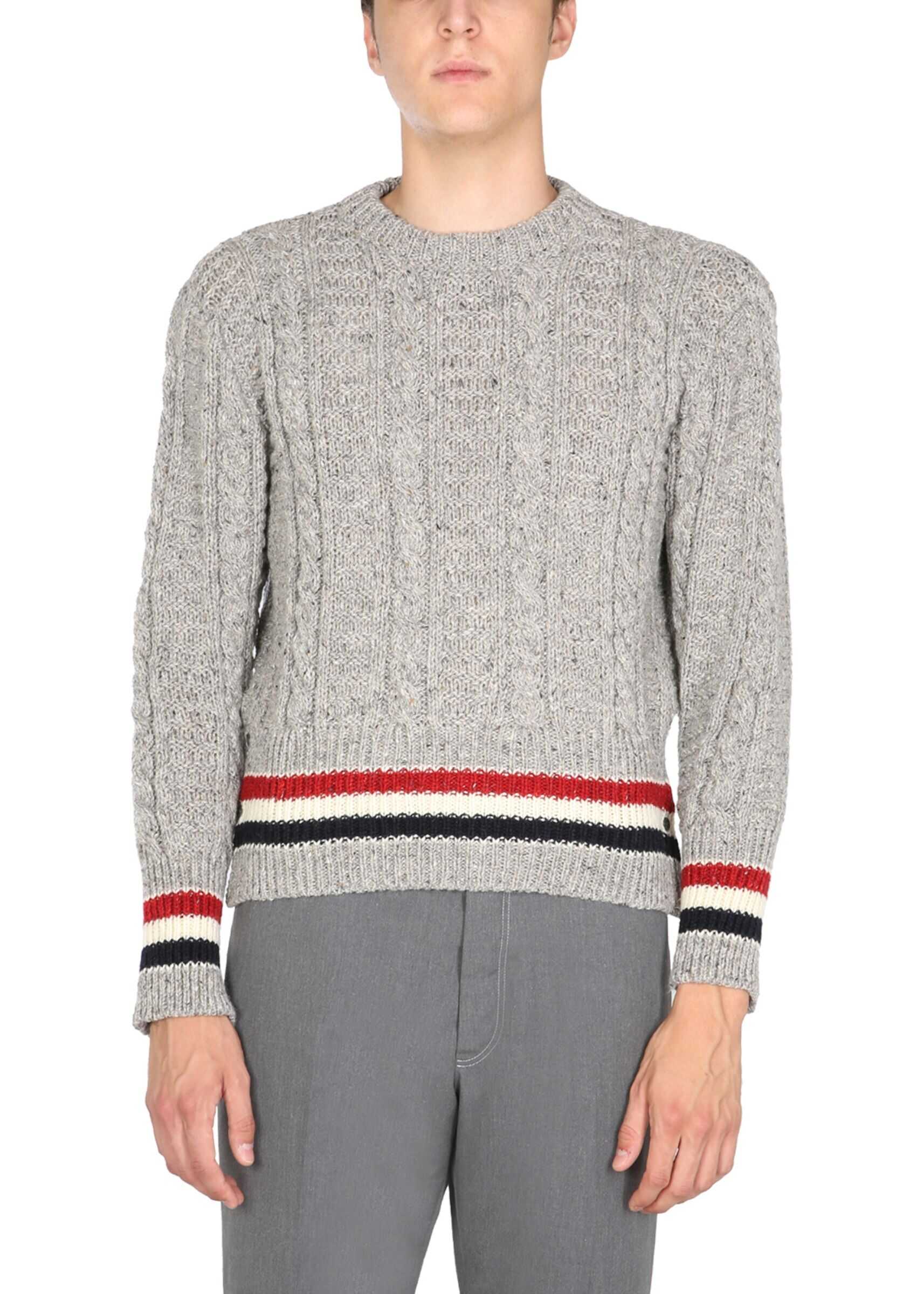 Thom Browne Crew Neck Sweater MKA369A_Y1502055 GREY