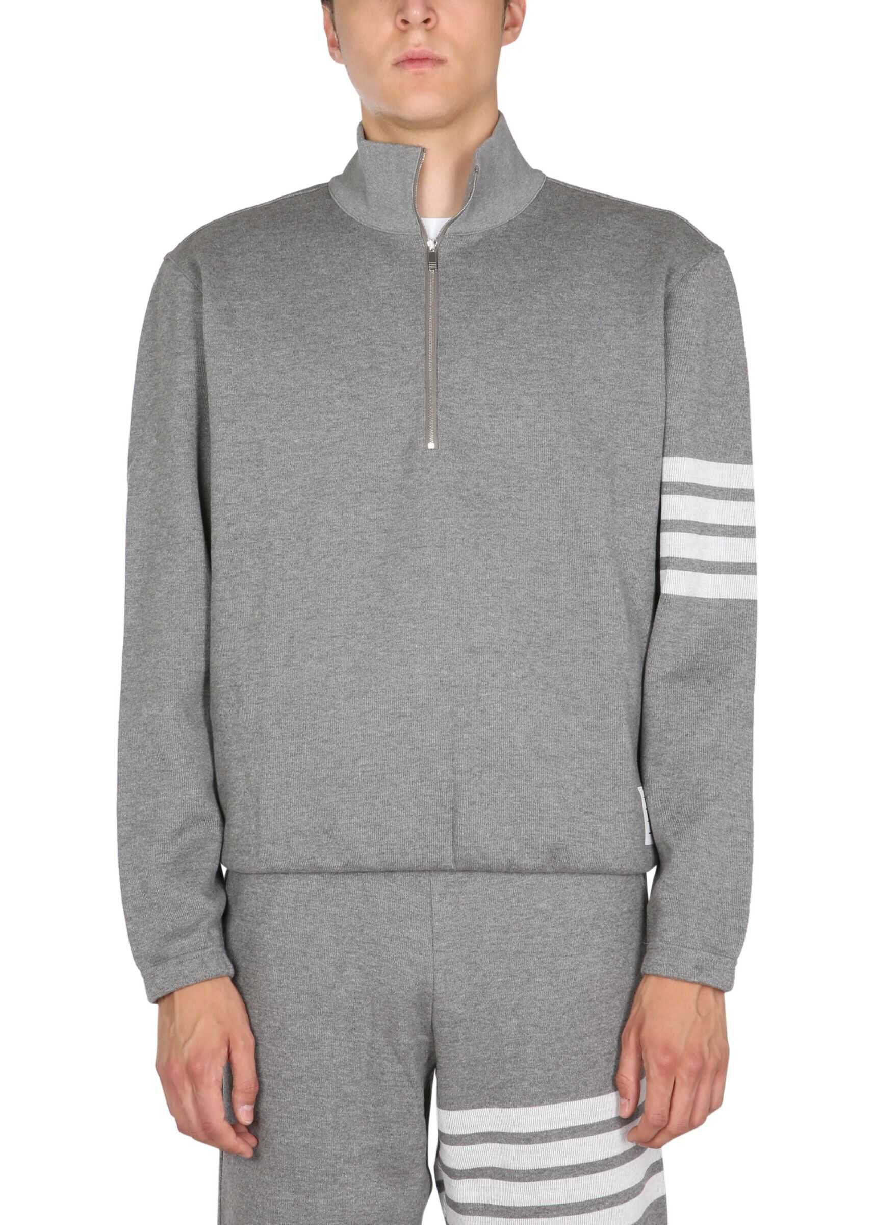 Thom Browne Worked Cotton Sweater MJT292A_07545035 GREY