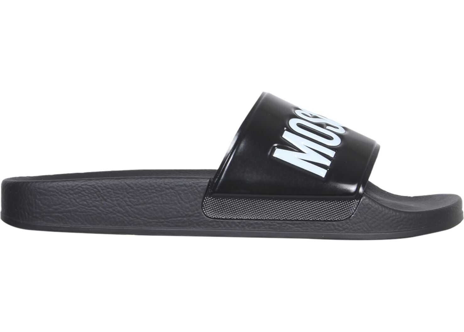 Moschino Rubber Slide Sandals MB28022G1D_G10000 BLACK