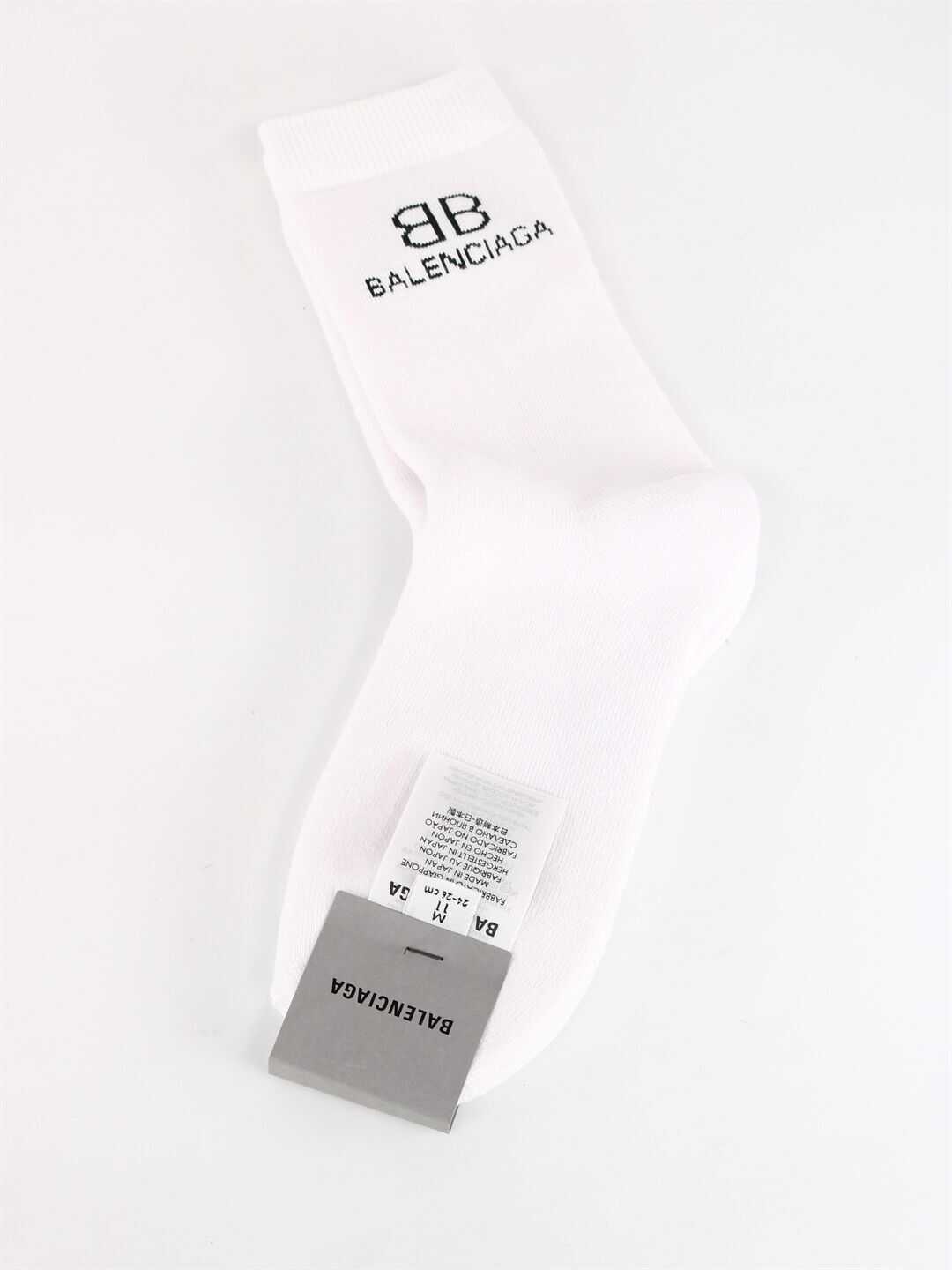 Balenciaga Logo Socks 640609 4A4B5 White